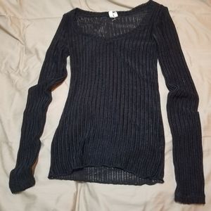 We The Free Mesh Black Long sleeve Tee